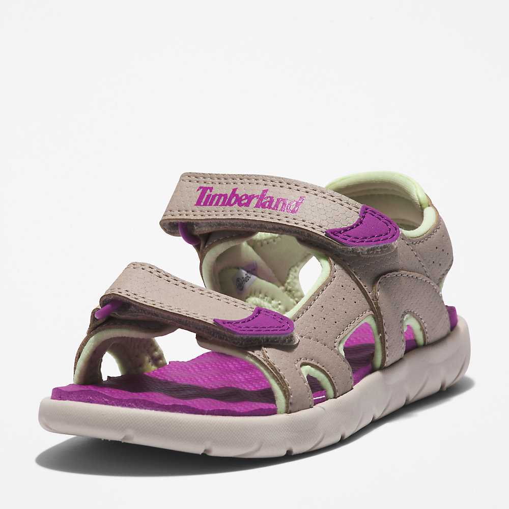 Kids' Timberland Perkins Row Sandals Purple | UAE-2105648