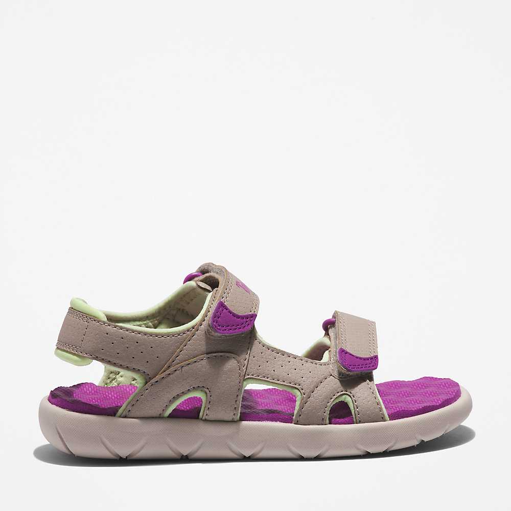 Kids\' Timberland Perkins Row Sandals Purple | UAE-2105648