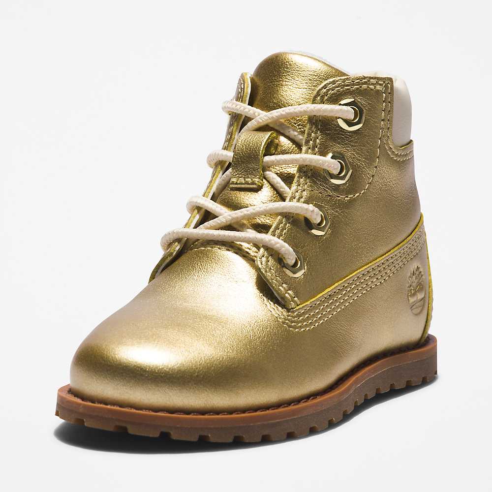 Kids' Timberland Pokey Pine Waterproof Boots Gold | UAE-4219643