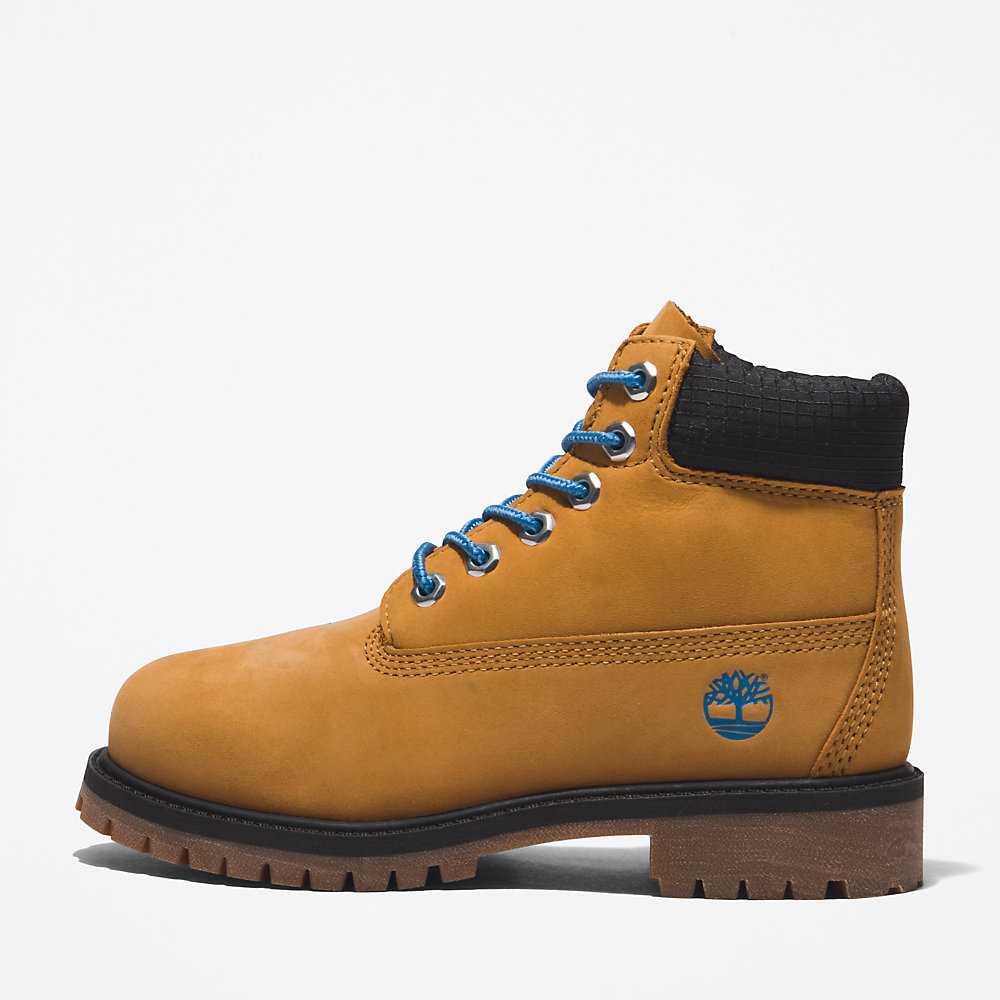 Kids' Timberland Premium® 6 Inch Waterproof Boots Light Brown | UAE-4219555