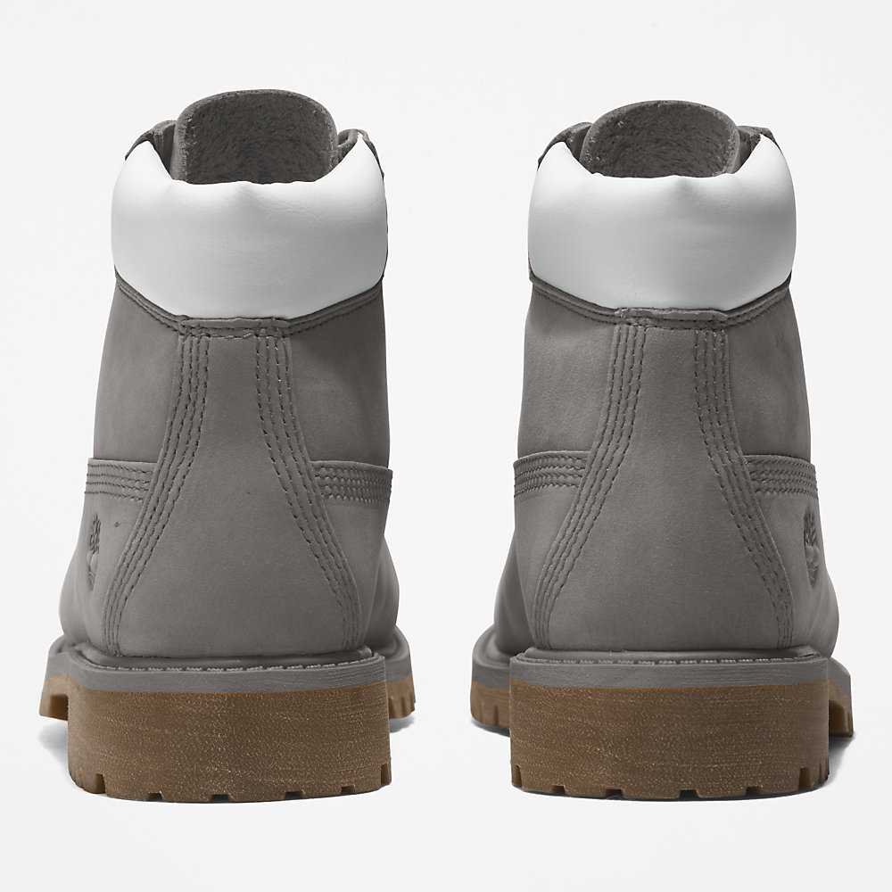 Kids' Timberland Premium® 6 Inch Waterproof Boots Grey | UAE-4219585