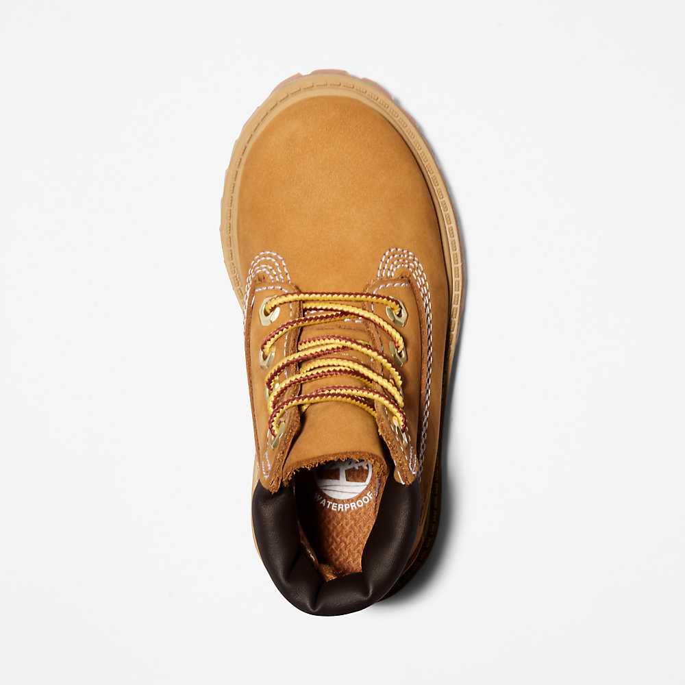 Kids' Timberland Premium® 6 Inch Waterproof Boots Yellow | UAE-4219602