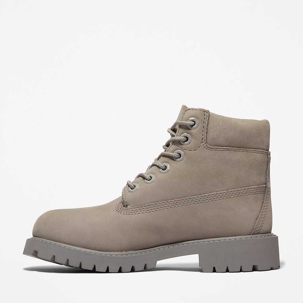 Kids' Timberland Premium® 6 Inch Waterproof Boots Grey | UAE-4219636