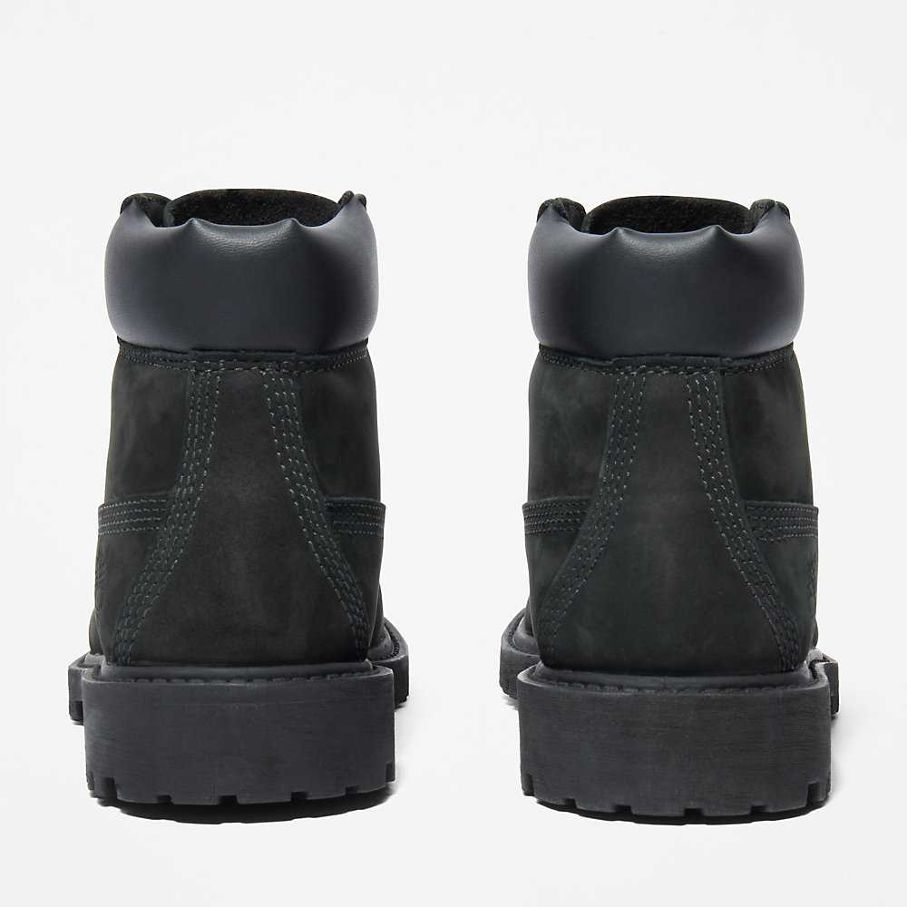 Kids' Timberland Premium® 6 Inch Waterproof Boots Black | UAE-4219637