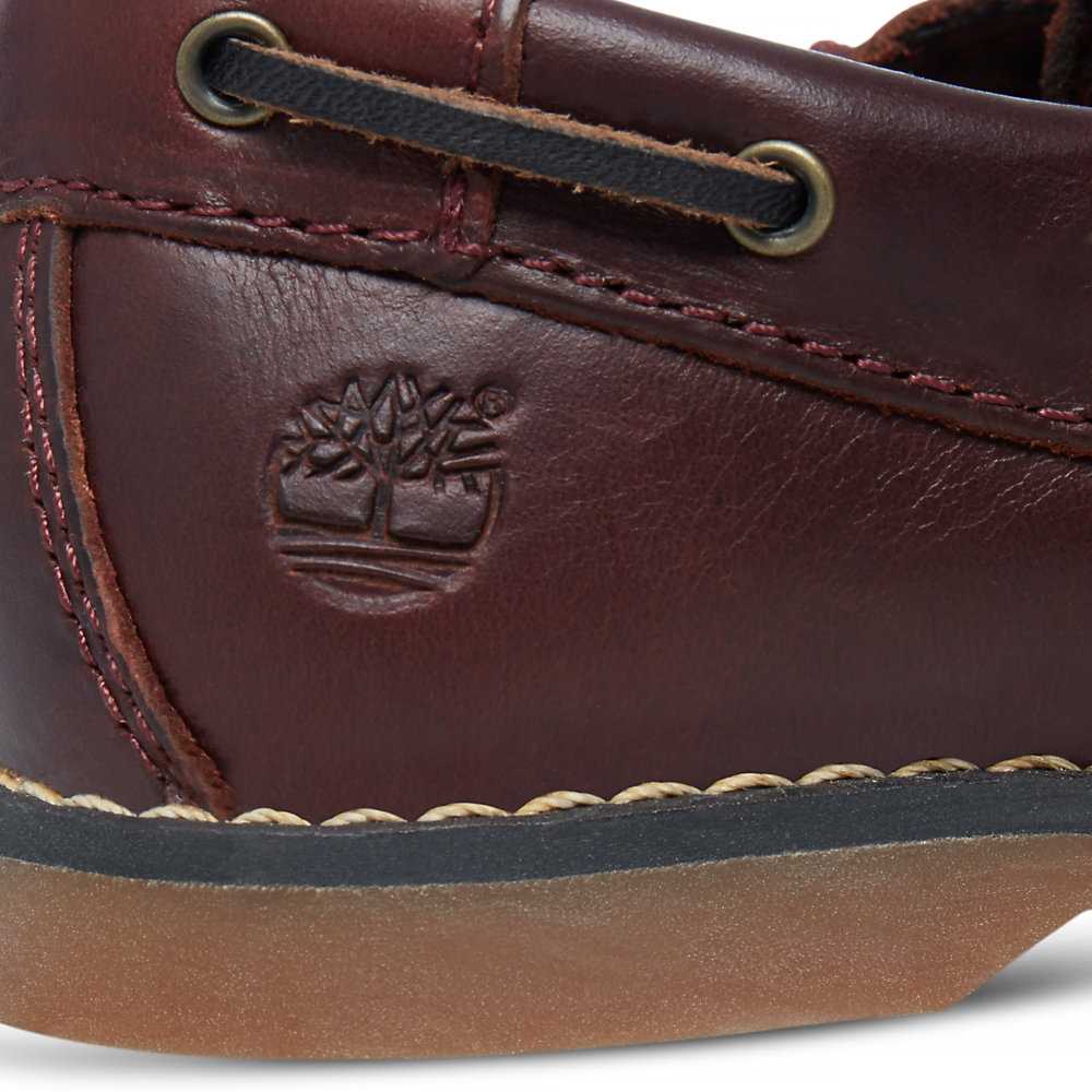 Kids' Timberland Seabury Boat Shoes Dark Brown | UAE-4219650