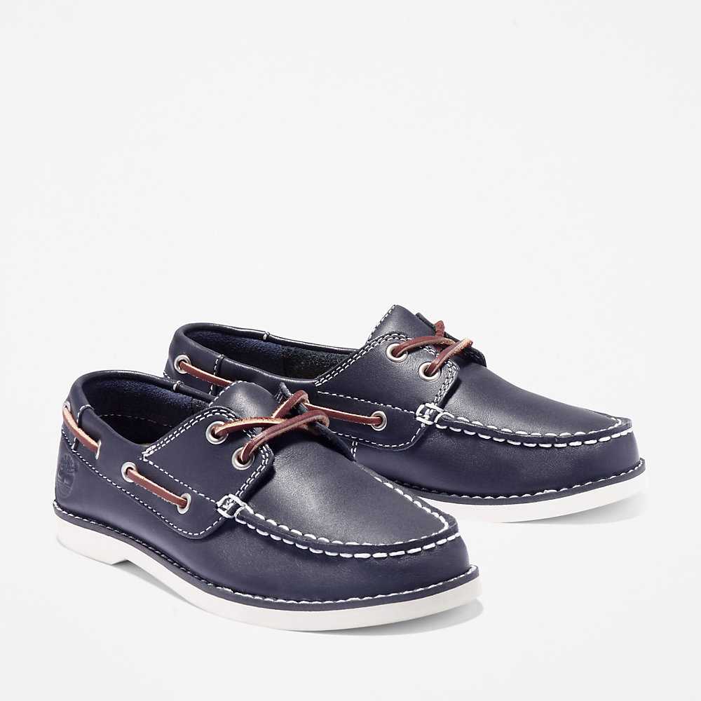 Kids' Timberland Seabury Boat Shoes Navy | UAE-4219652