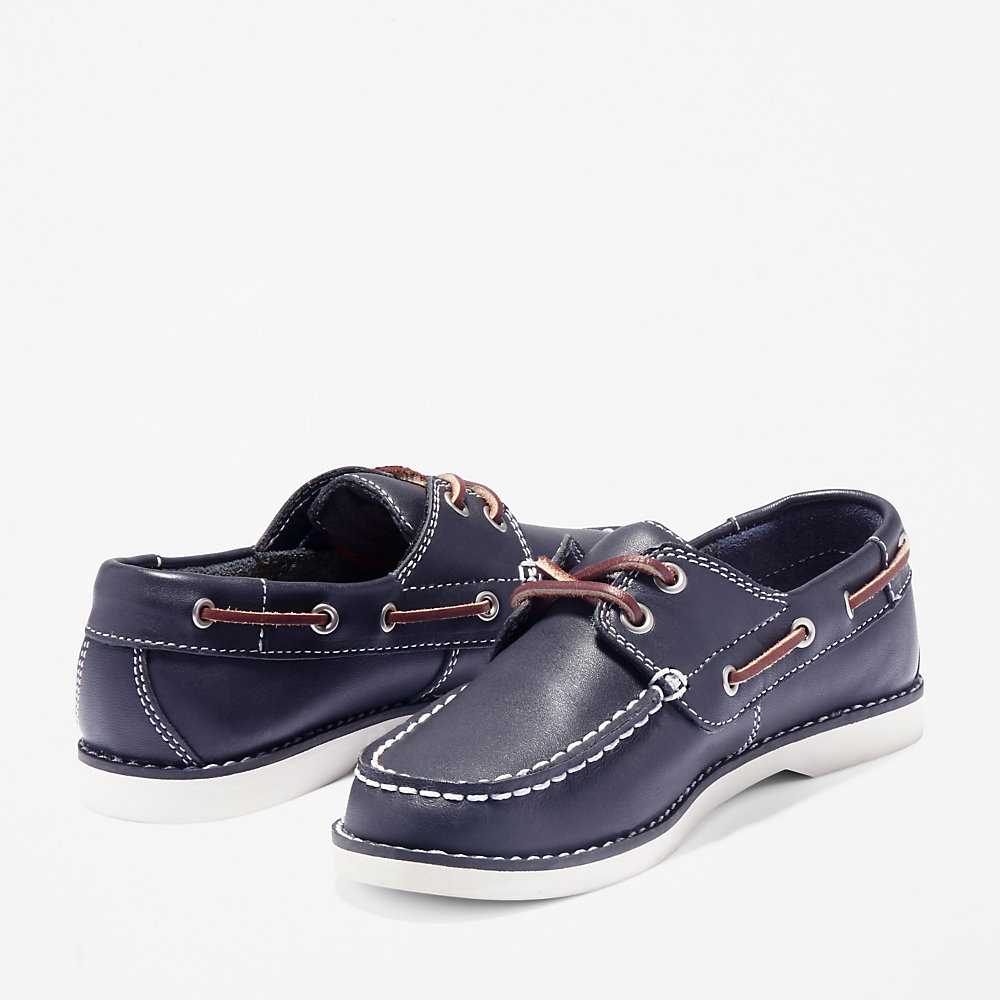 Kids' Timberland Seabury Boat Shoes Navy | UAE-4219652