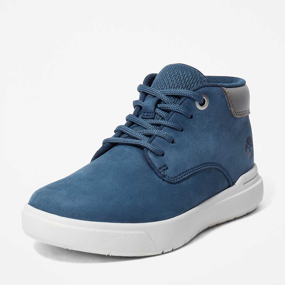 Kids' Timberland Seneca Bay Chukka Boots Dark Blue | UAE-4219597