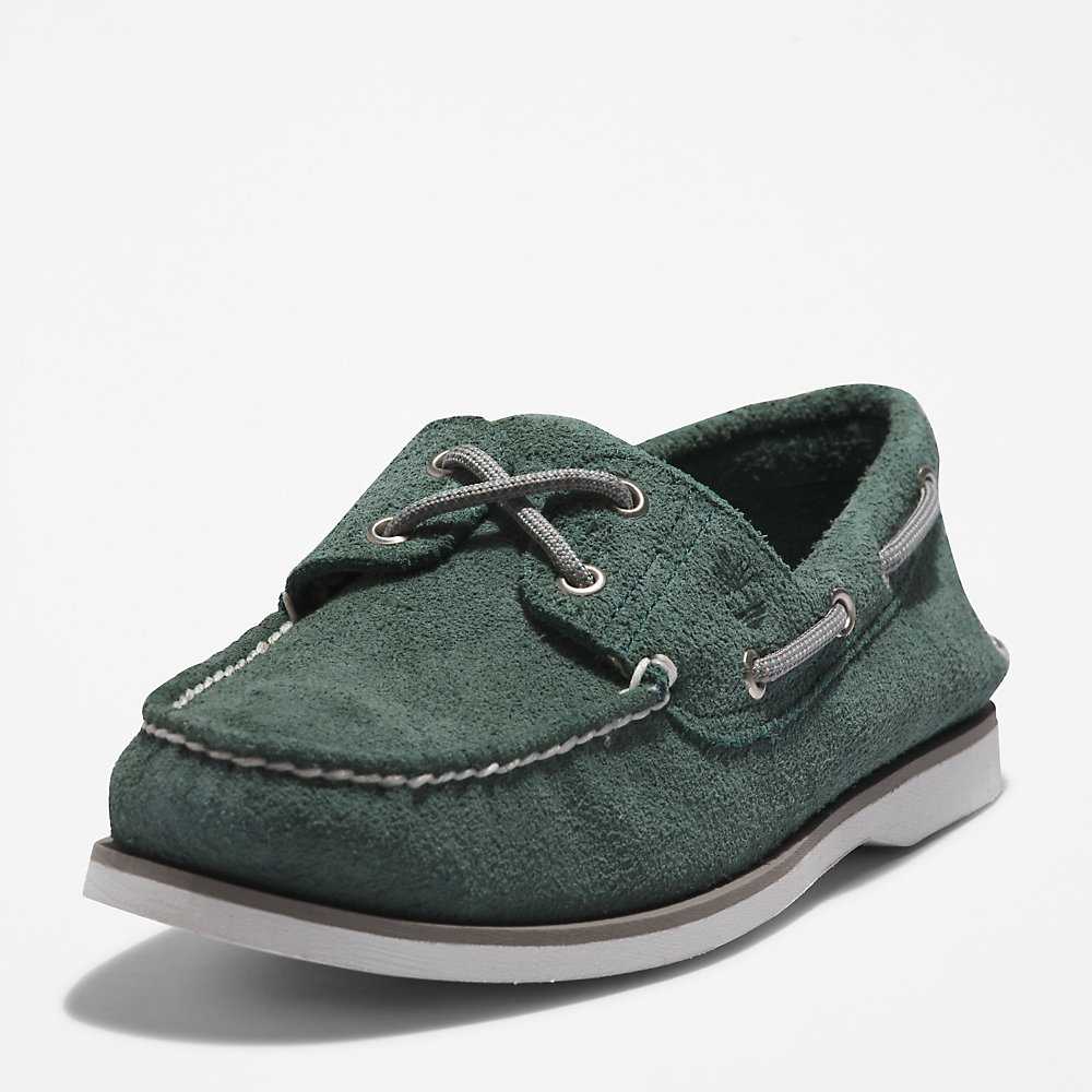 Men's Timberland 2-Eye Classic Boat Shoes Turquoise | UAE-0195364