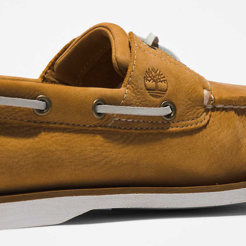 Men's Timberland 2-Eye Classic Boat Shoes Light Brown | UAE-9428173