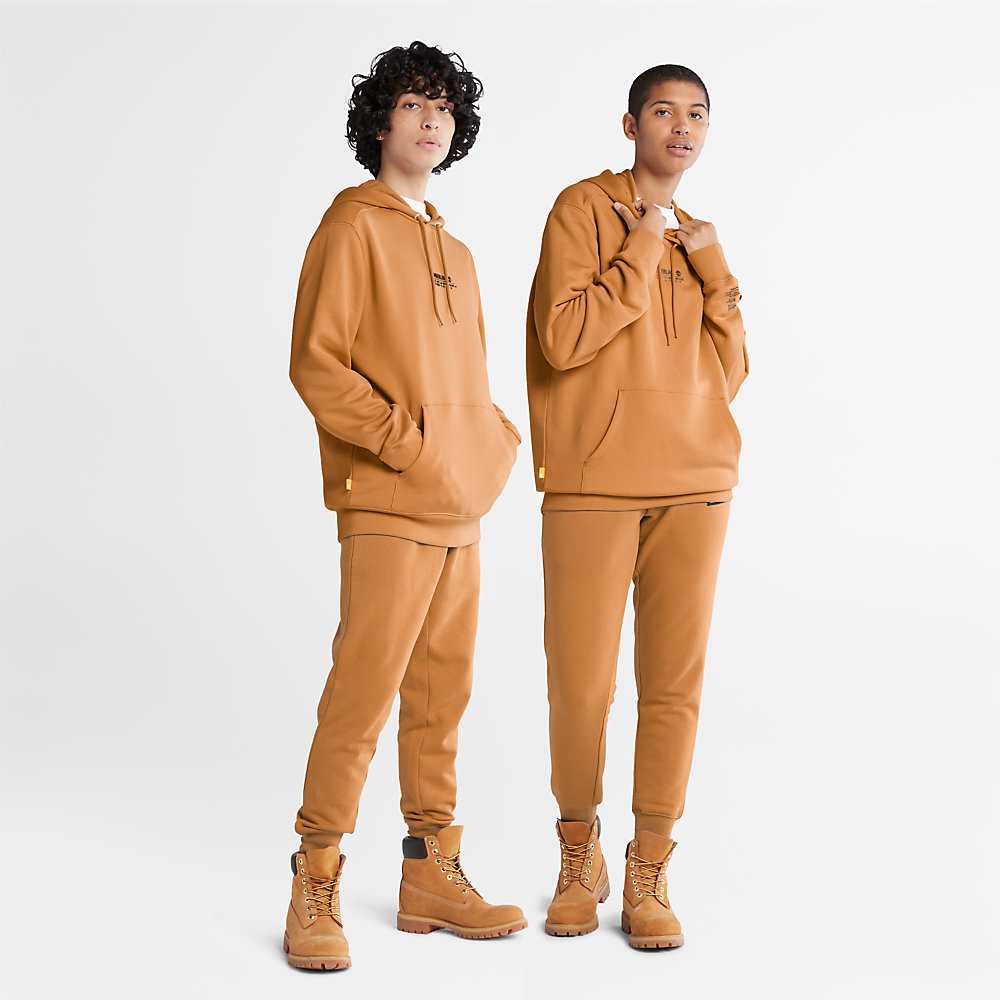 Men's Timberland All Gender Luxe Comfort Essentials Refibra™ Hoodie Light Brown | UAE-0271948