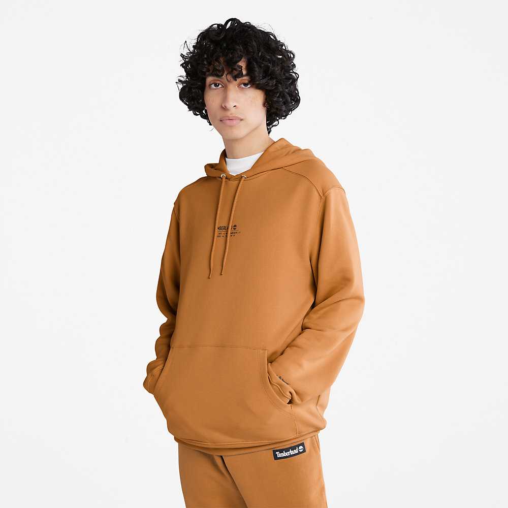 Men's Timberland All Gender Luxe Comfort Essentials Refibra™ Hoodie Light Brown | UAE-0271948