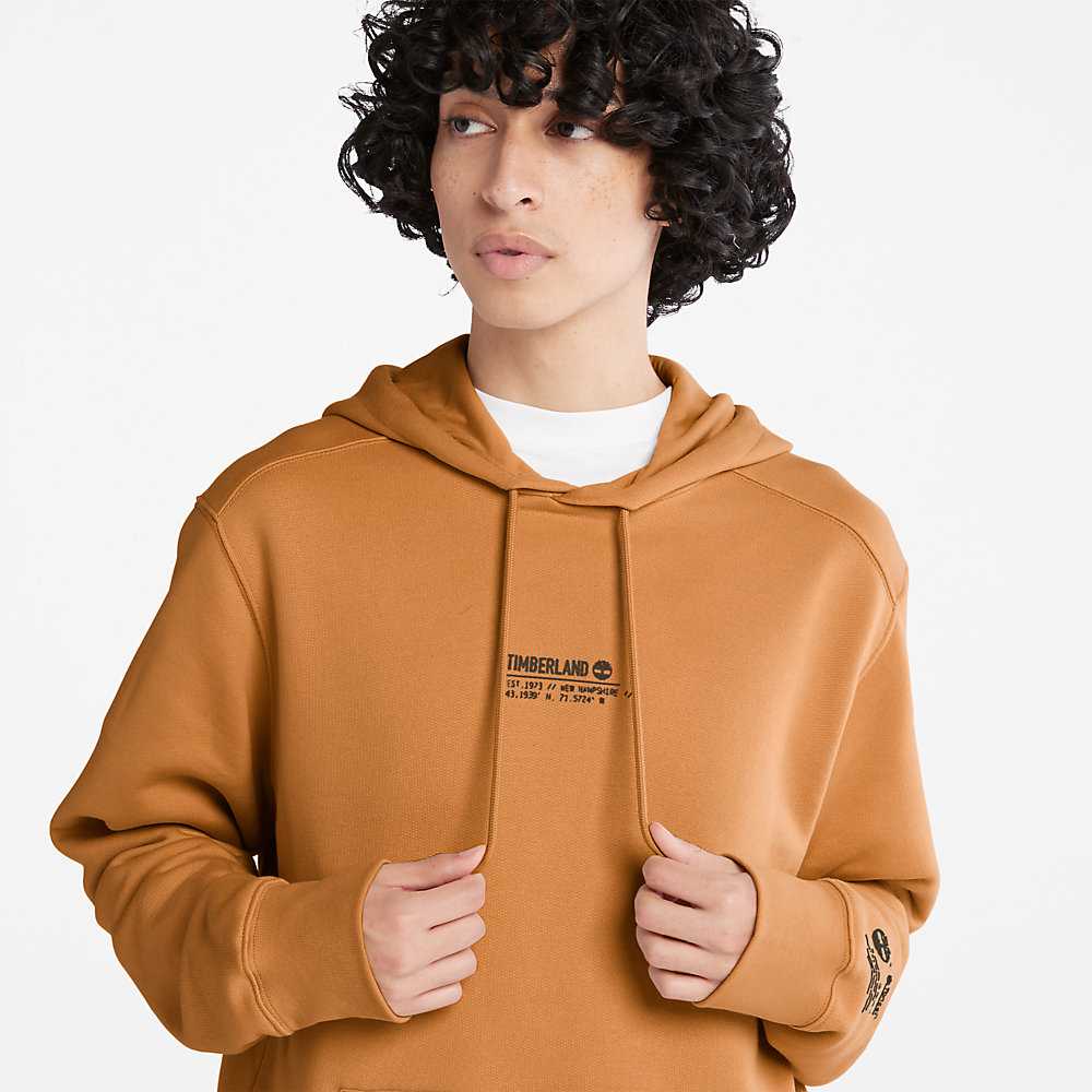 Men's Timberland All Gender Luxe Comfort Essentials Refibra™ Hoodie Light Brown | UAE-0271948