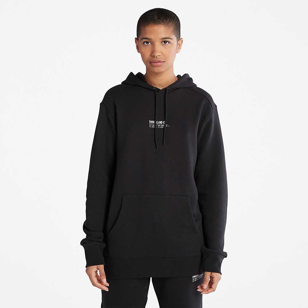 Men's Timberland All Gender Luxe Comfort Essentials Refibra™ Hoodie Black | UAE-3581249