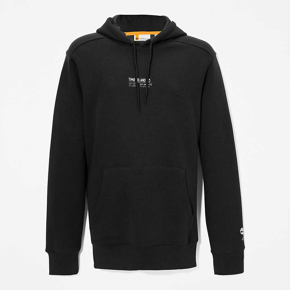 Men's Timberland All Gender Luxe Comfort Essentials Refibra™ Hoodie Black | UAE-3581249