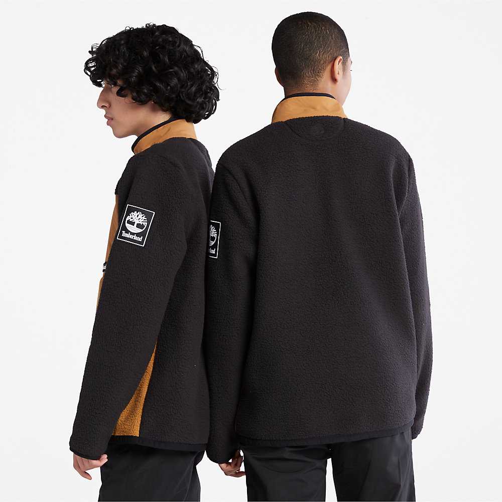 Men's Timberland All Gender Outdoor Archive Fleece Jackets Black | UAE-0273198