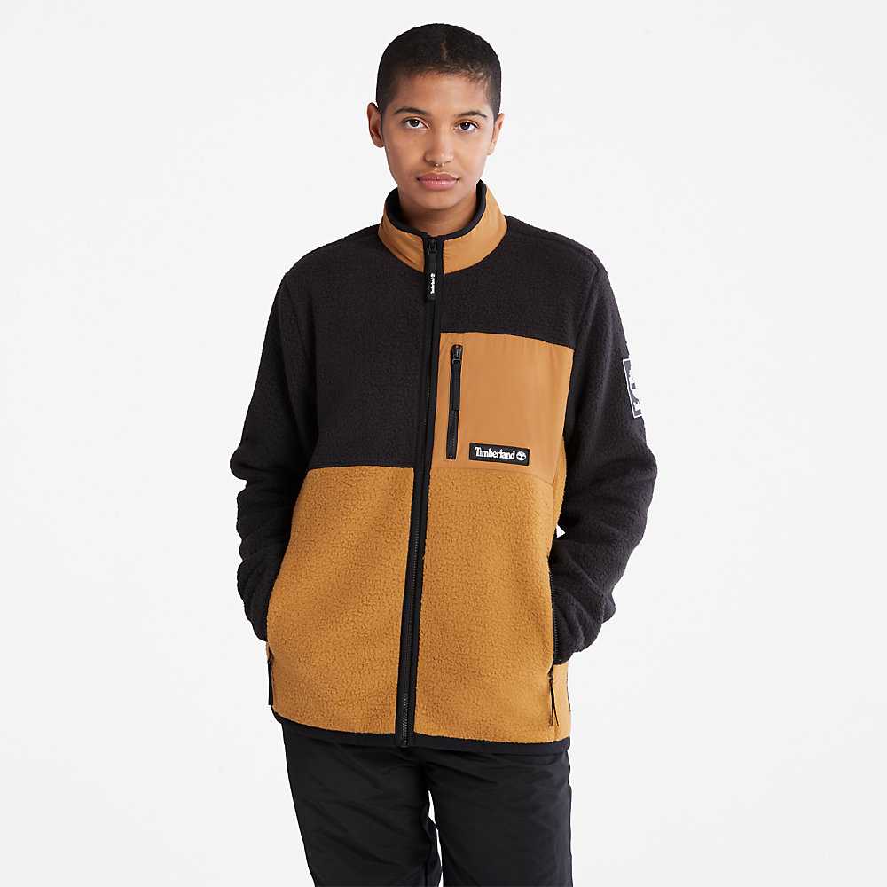 Men's Timberland All Gender Outdoor Archive Fleece Jackets Black | UAE-0273198