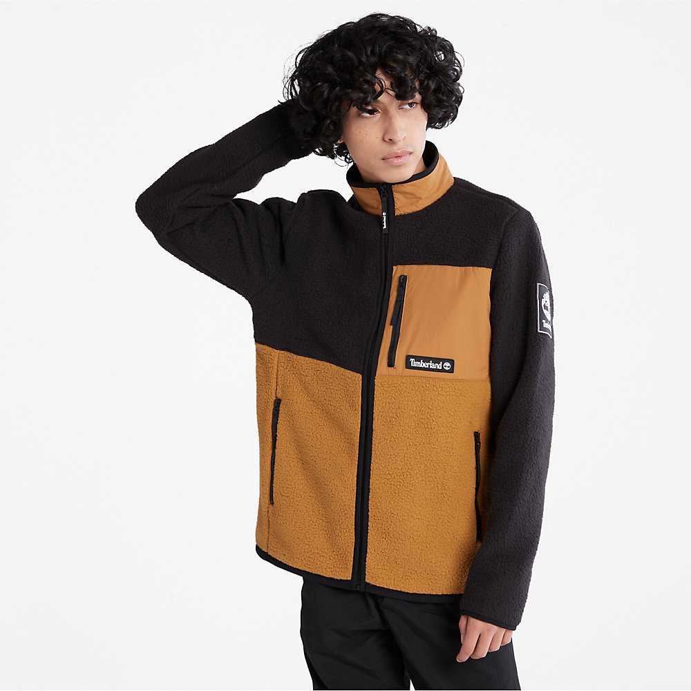 Men's Timberland All Gender Outdoor Archive Fleece Jackets Black | UAE-0273198