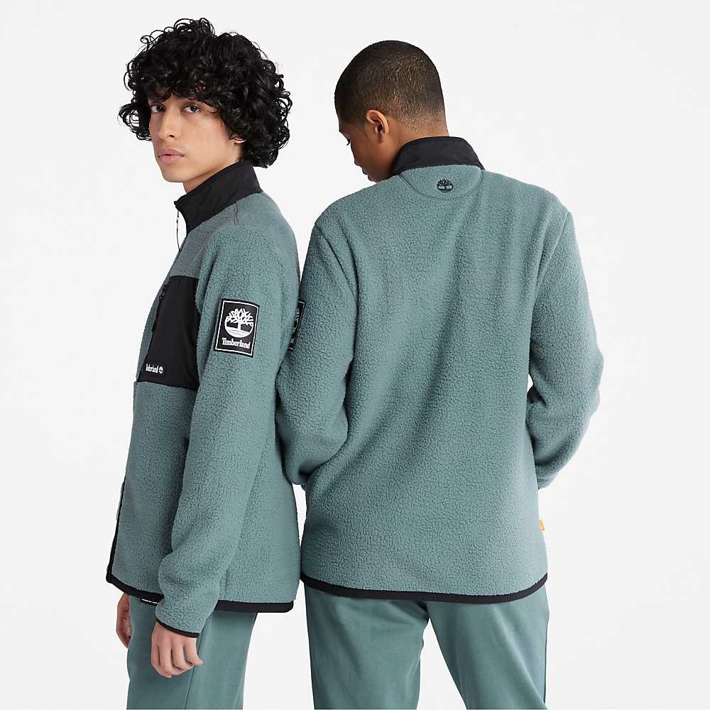 Men's Timberland All Gender Outdoor Archive Fleece Jackets Green | UAE-2684107