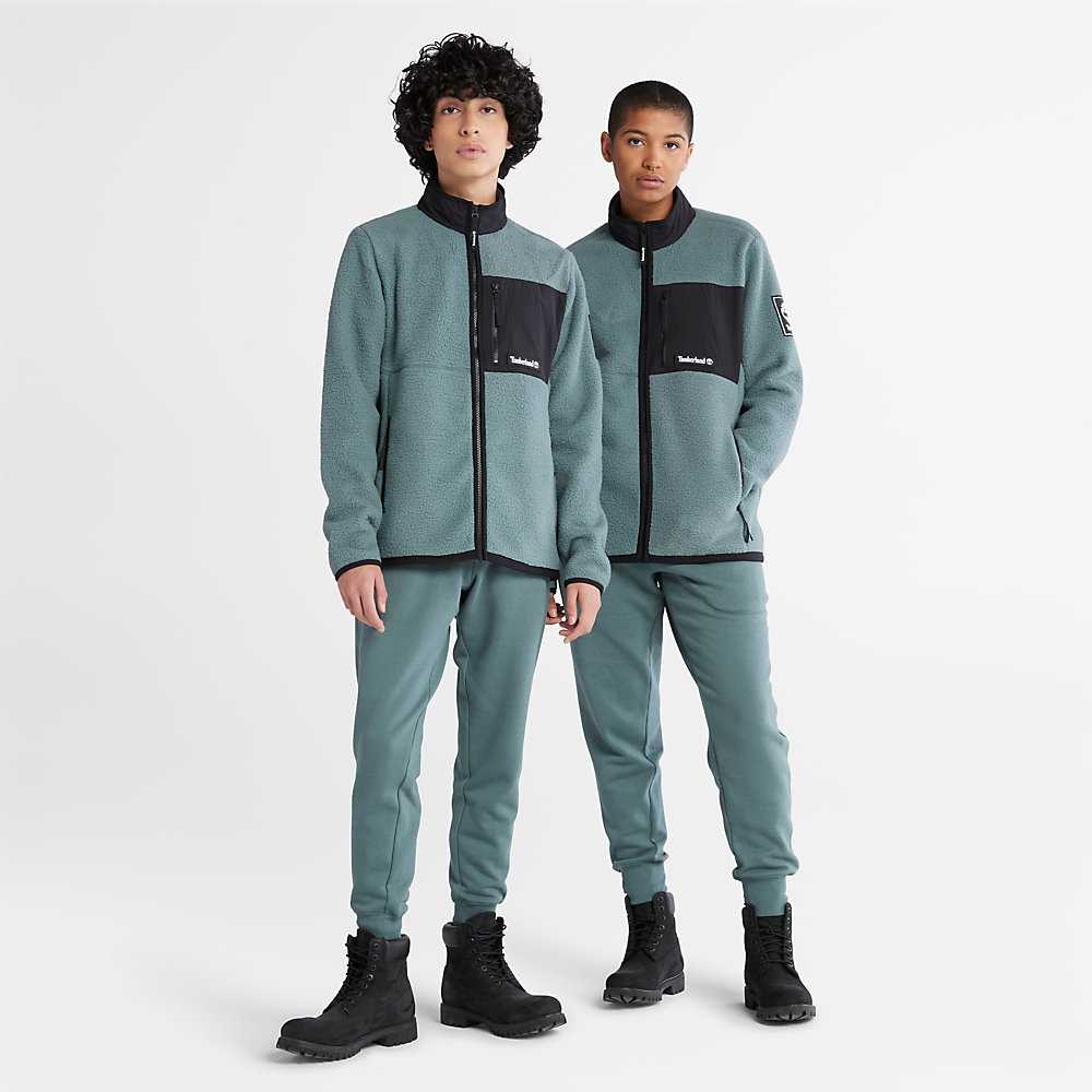 Men's Timberland All Gender Outdoor Archive Fleece Jackets Green | UAE-2684107