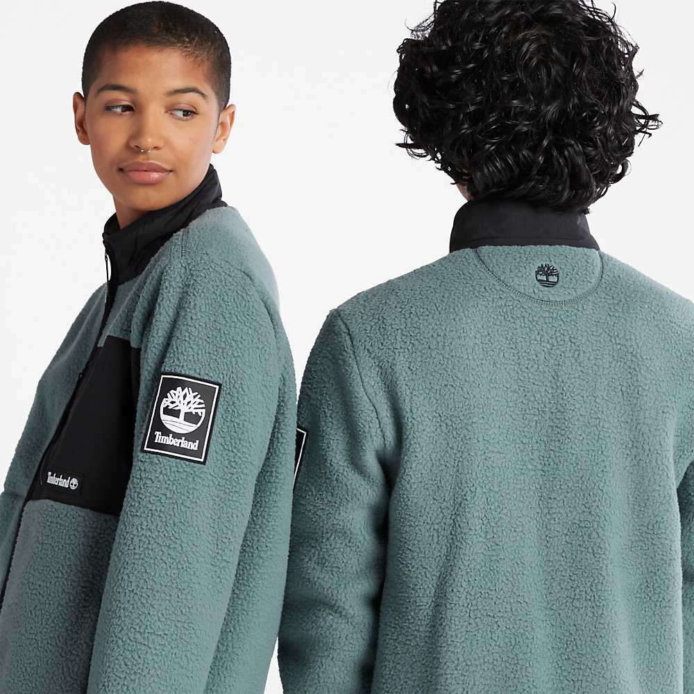 Men's Timberland All Gender Outdoor Archive Fleece Jackets Green | UAE-2684107