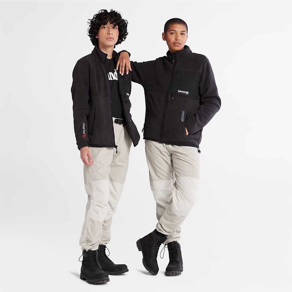 Men's Timberland All Gender Polartec® Fleece Jackets Black | UAE-0185394