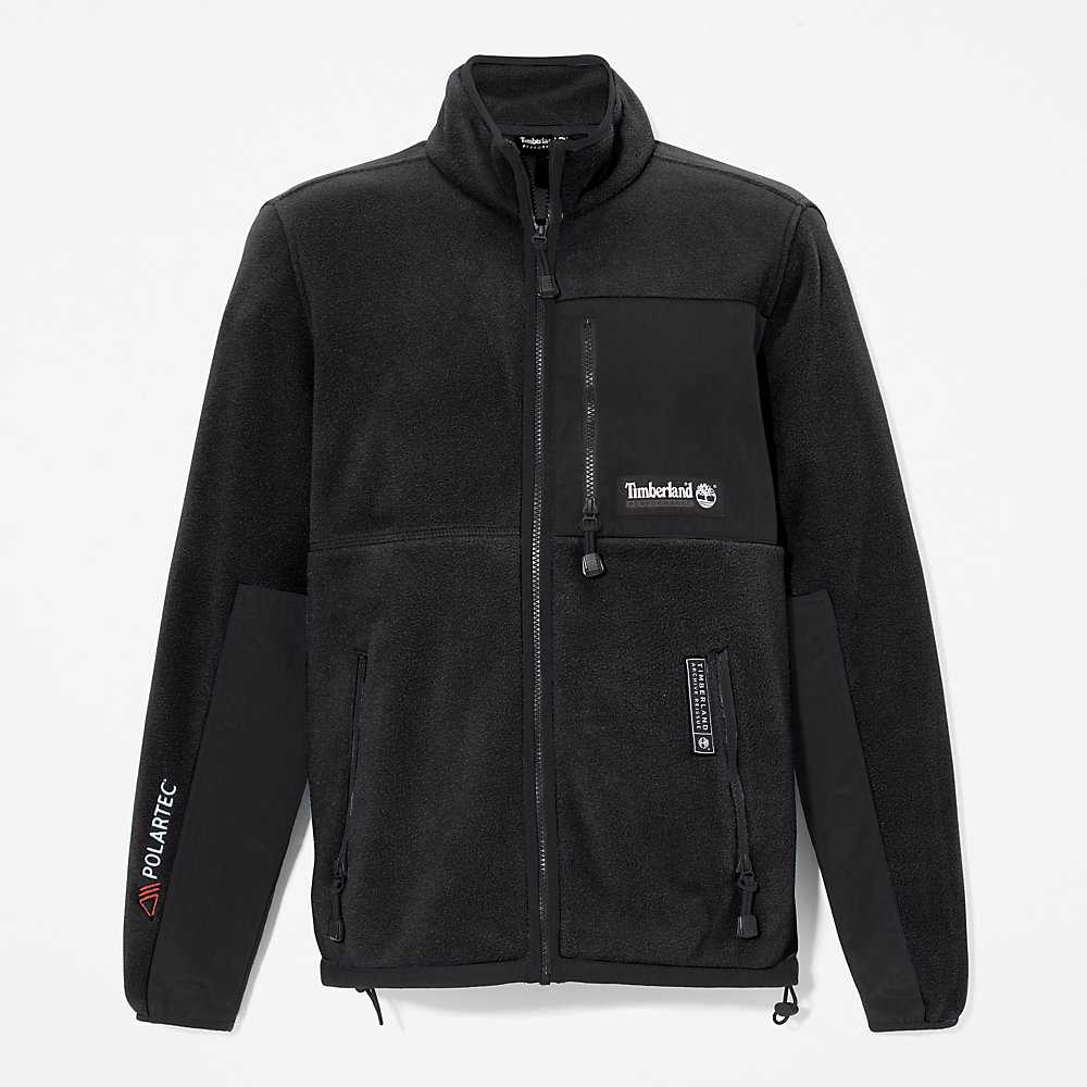 Men's Timberland All Gender Polartec® Fleece Jackets Black | UAE-0185394