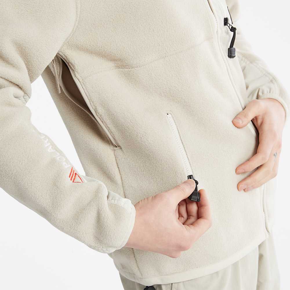 Men's Timberland All Gender Polartec® Fleece Jackets Light Grey | UAE-4872395