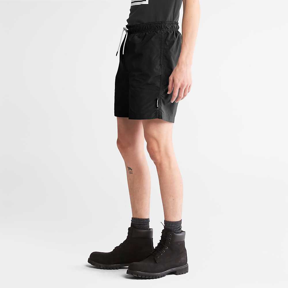 Men's Timberland All Gender Shorts Black | UAE-0439178