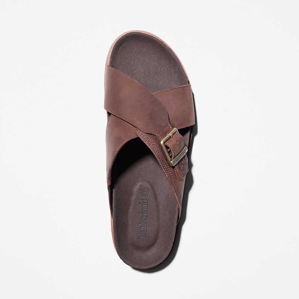 Men's Timberland Amalfi Vibes Slides Brown | UAE-2687341