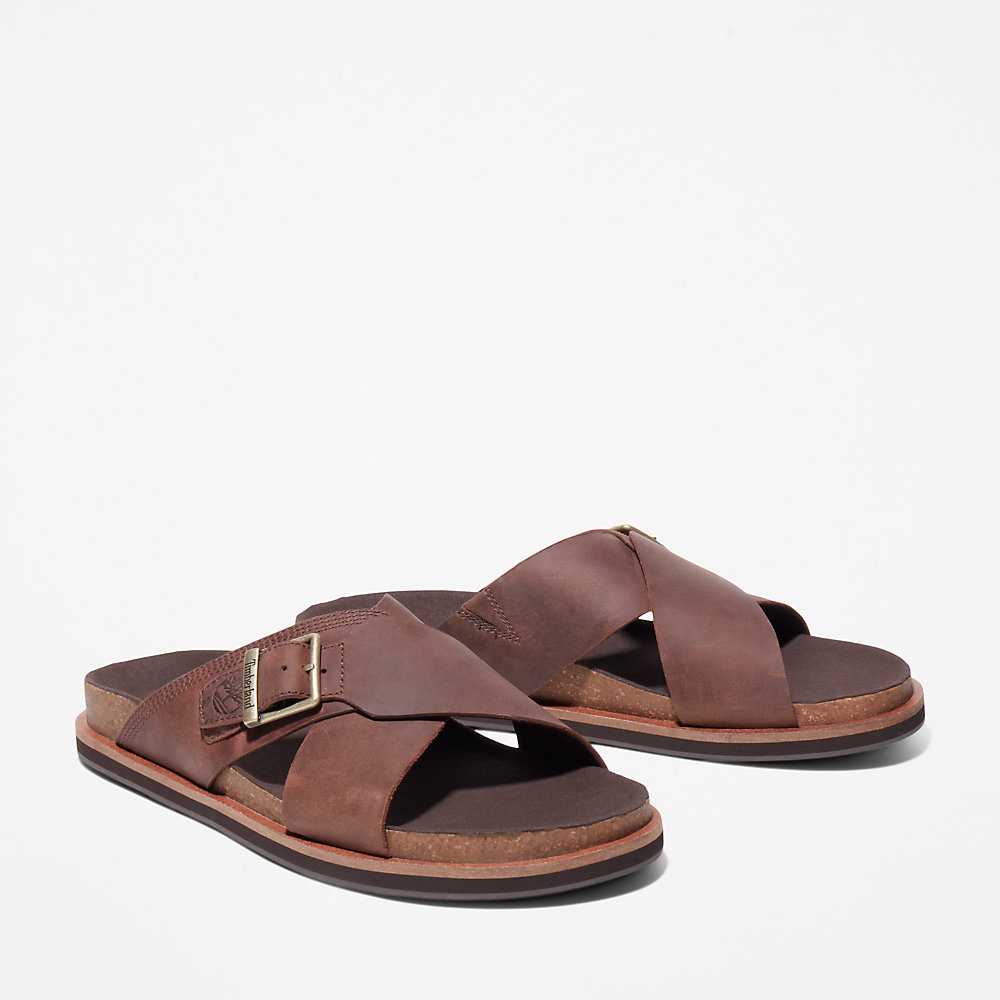 Men's Timberland Amalfi Vibes Slides Brown | UAE-2687341