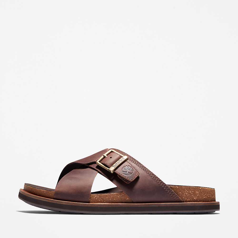 Men's Timberland Amalfi Vibes Slides Brown | UAE-2687341