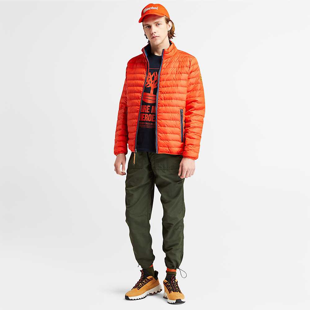 Men's Timberland Axis Peak Rain Jackets Orange | UAE-5427163