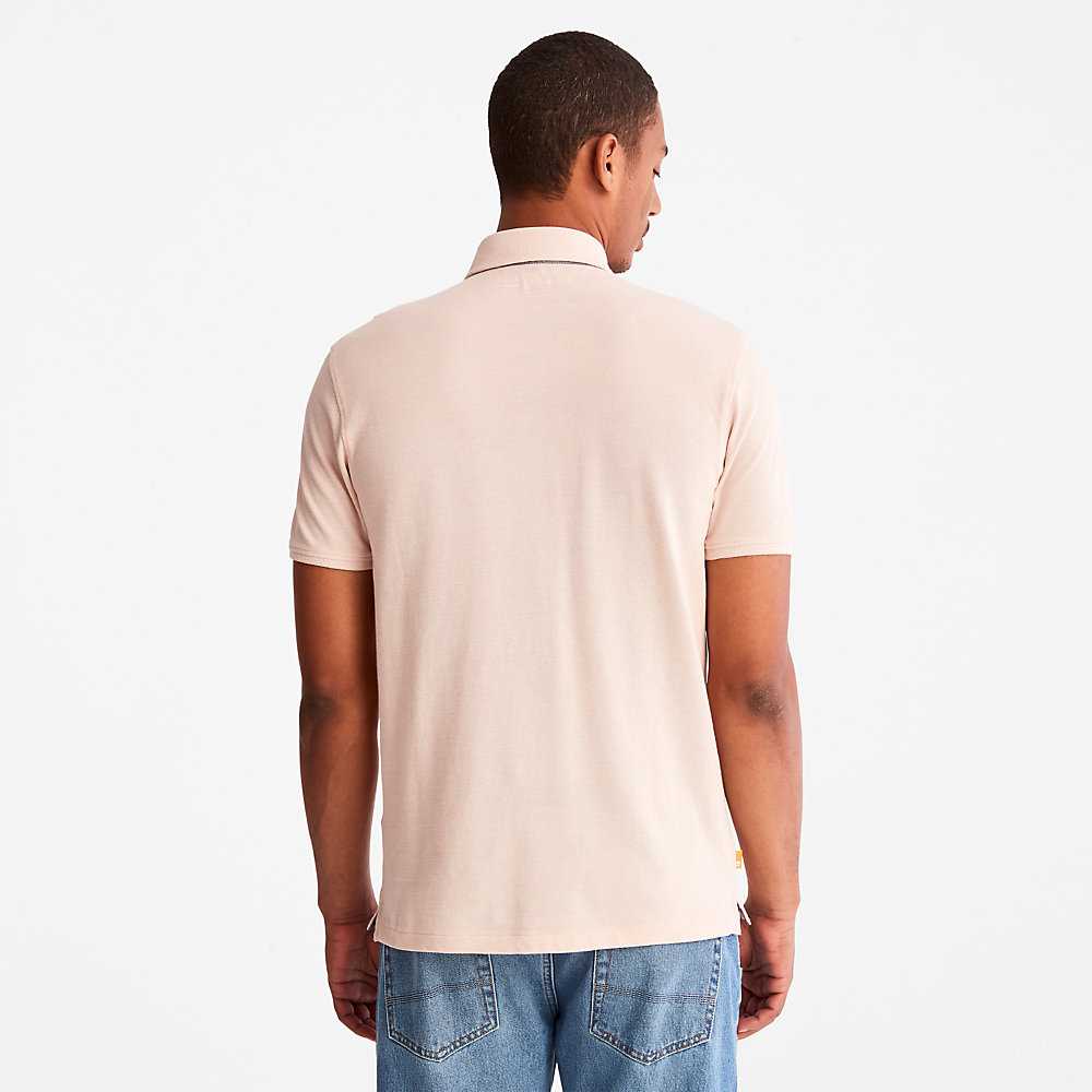 Men's Timberland Baboosic Polo Shirts Light Pink | UAE-2706514