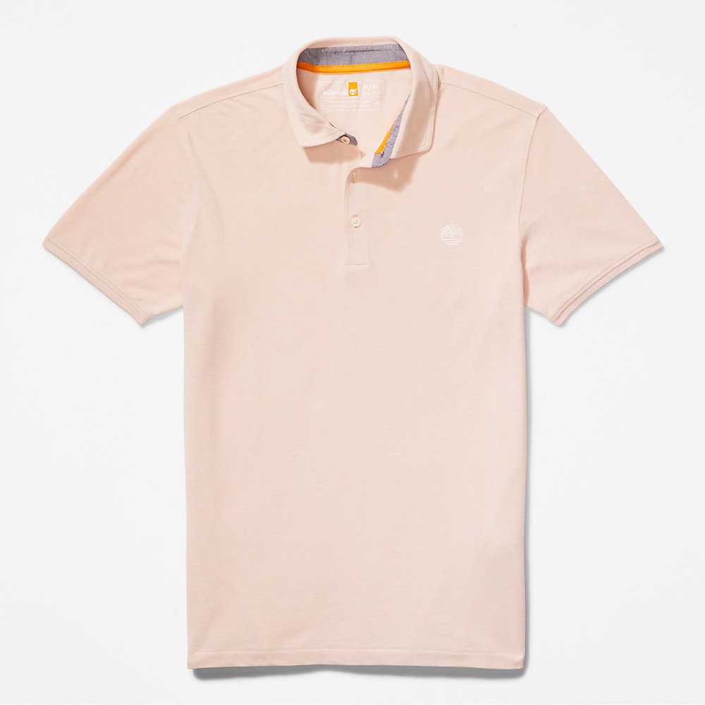 Men's Timberland Baboosic Polo Shirts Light Pink | UAE-2706514