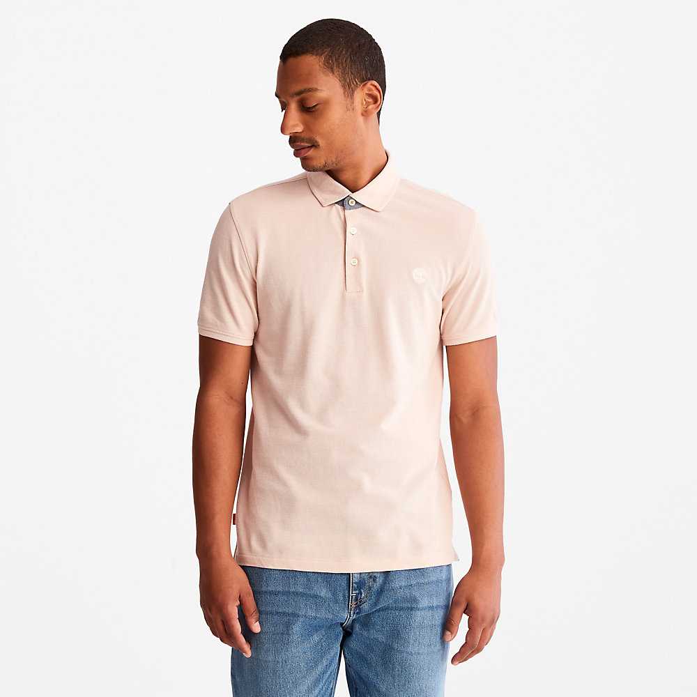 Men\'s Timberland Baboosic Polo Shirts Light Pink | UAE-2706514