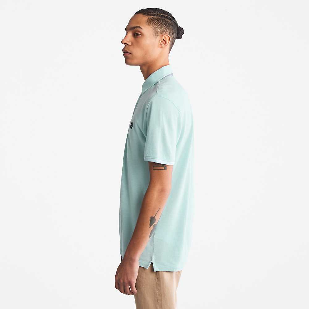 Men's Timberland Baboosic Polo Shirts Turquoise | UAE-7526493