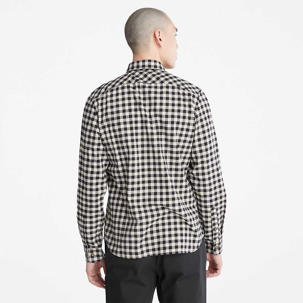 Men's Timberland Back River Check Check Shirt Grey | UAE-0165947