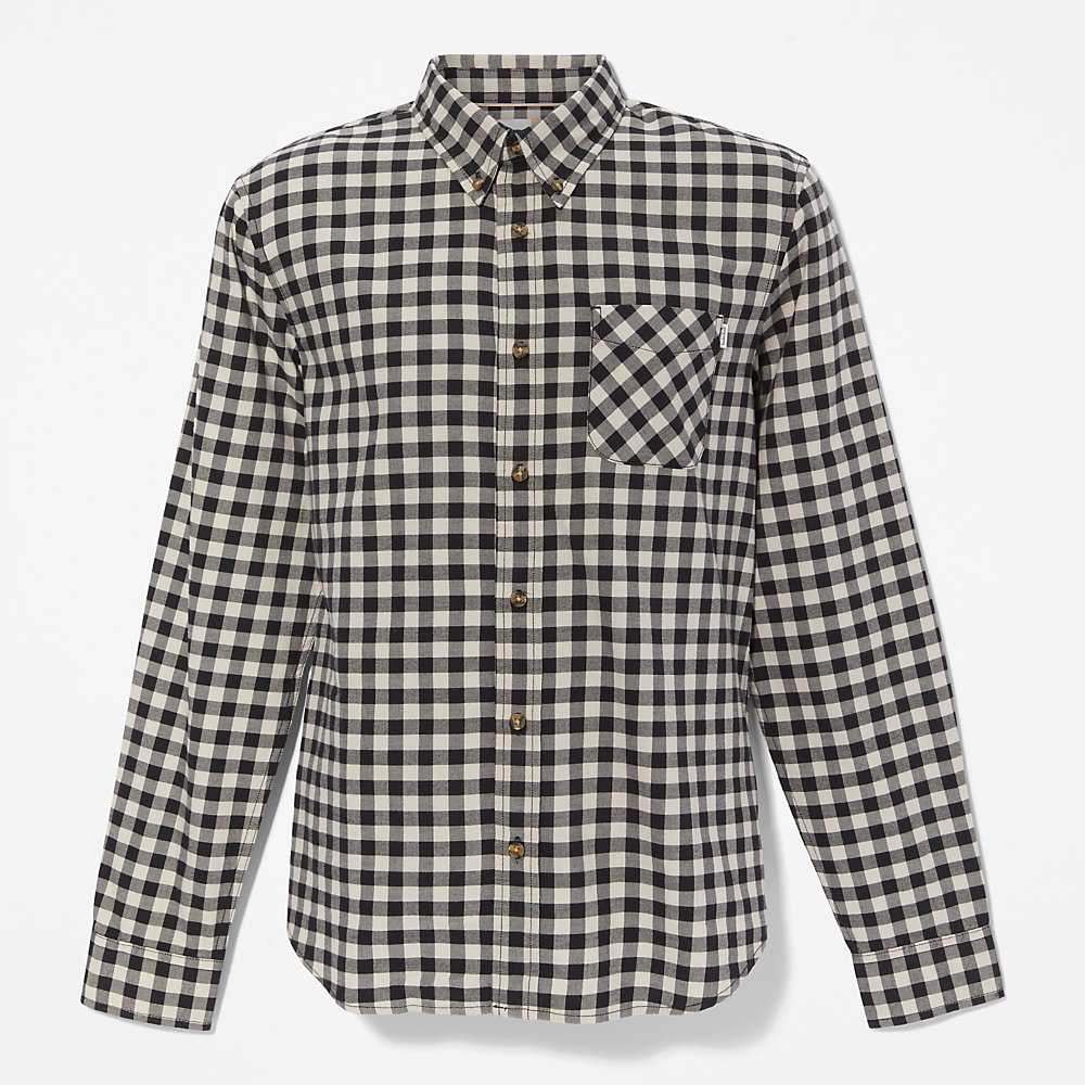 Men's Timberland Back River Check Check Shirt Grey | UAE-0165947