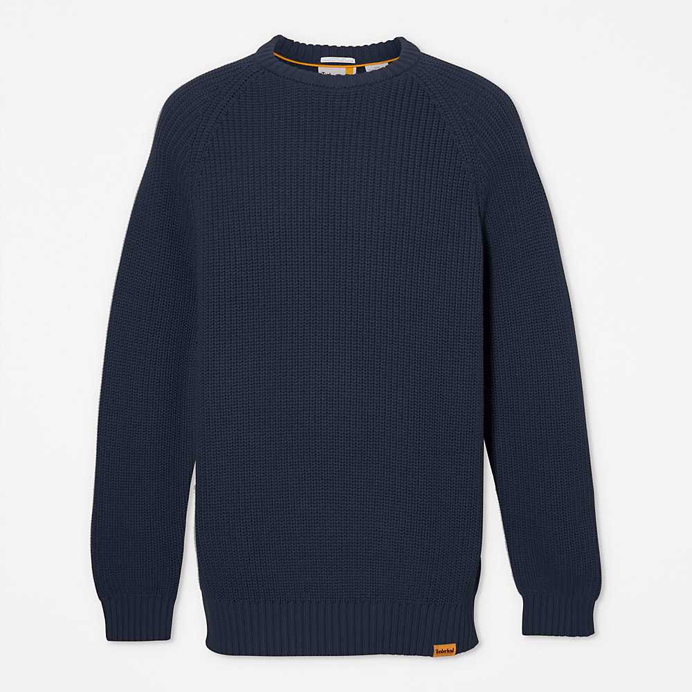 Men's Timberland Beards Brook Sweaters Navy | UAE-0184297