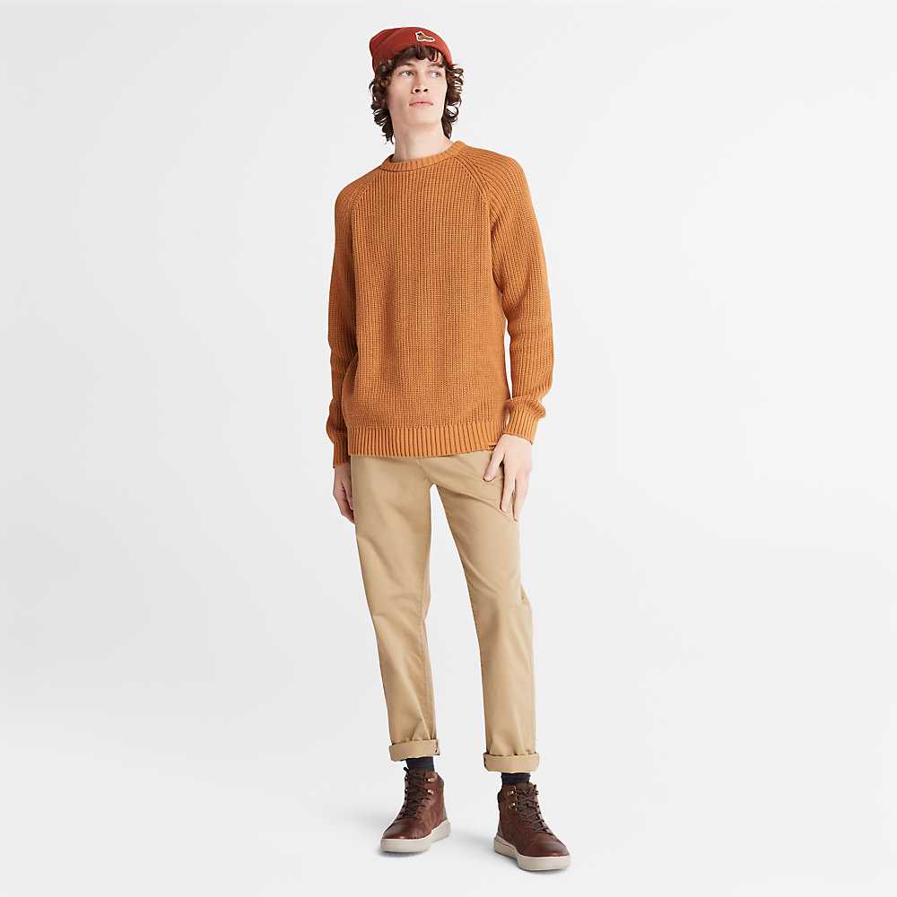 Men's Timberland Beards Brook Sweatshirt Light Brown | UAE-6352897