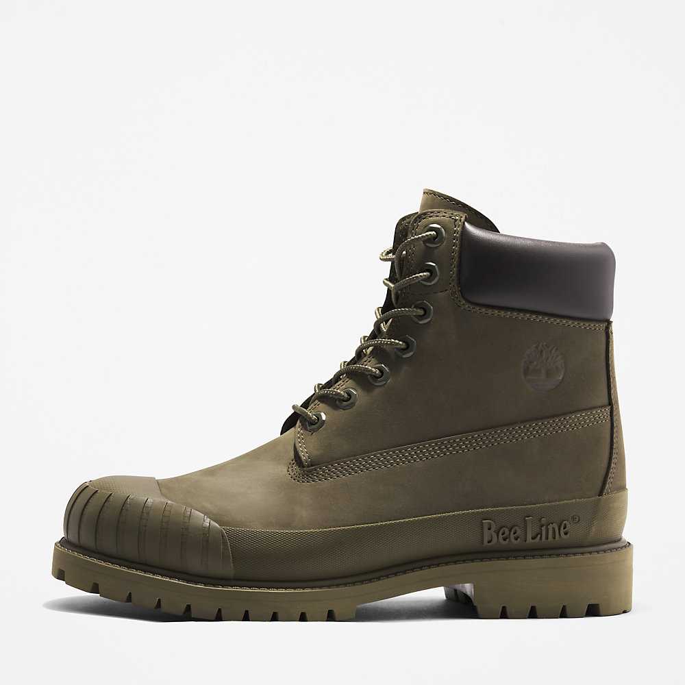 Men's Timberland Bee Line x Timberland® Work Boots Dark Green | UAE-1072834