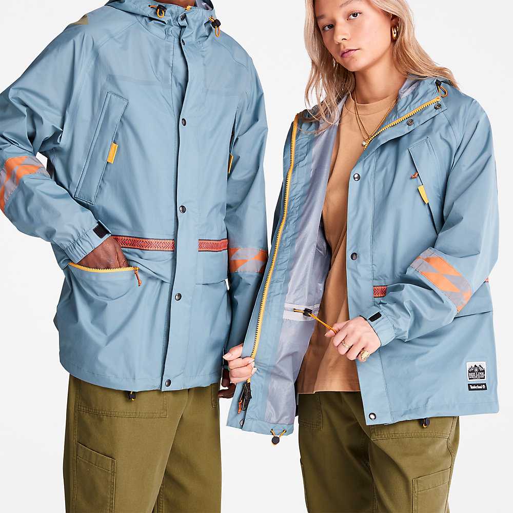 Men's Timberland Bee Line x Timberland® Parka Jackets Blue | UAE-6450731