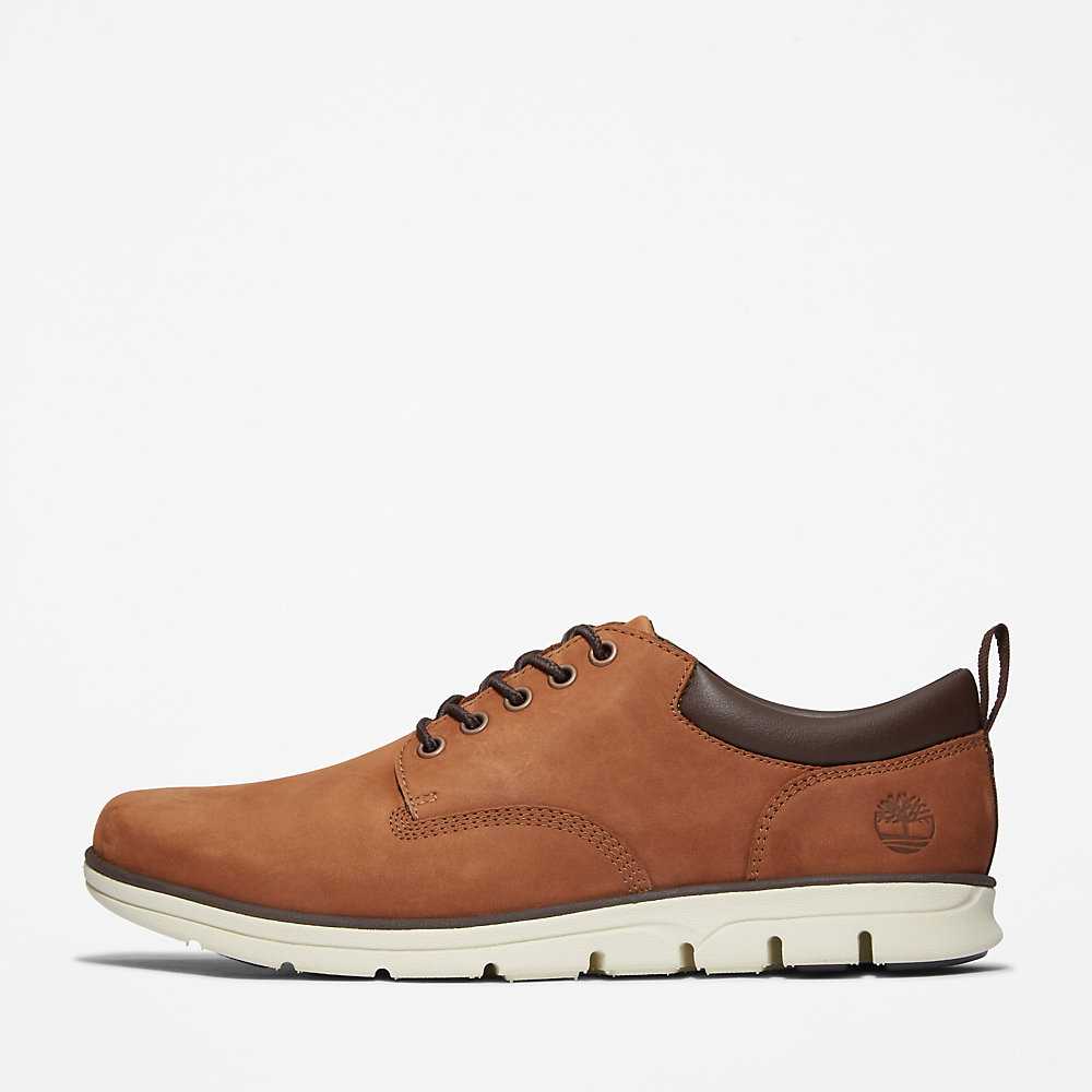 Men's Timberland Bradstreet Leather Oxfords Shoes Brown | UAE-7653210