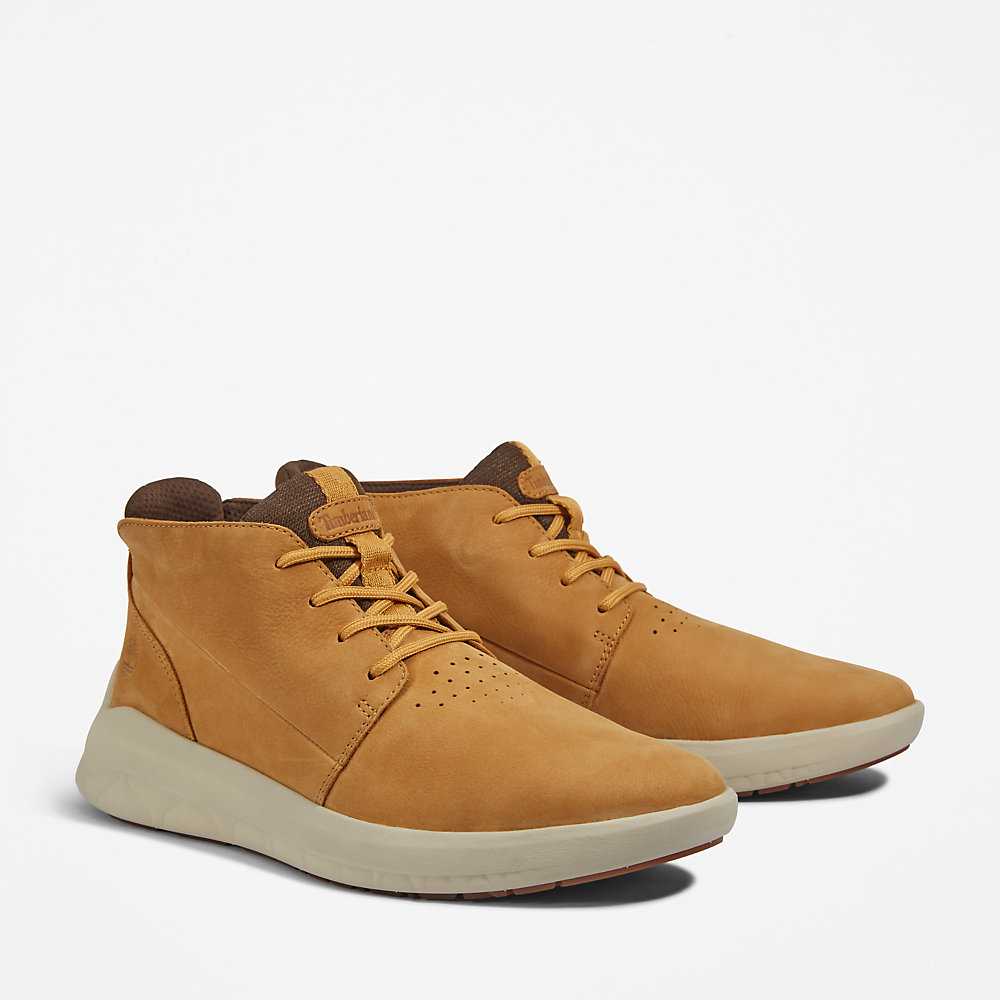 Men's Timberland Bradstreet Ultra Chukka Boots Yellow | UAE-5064891