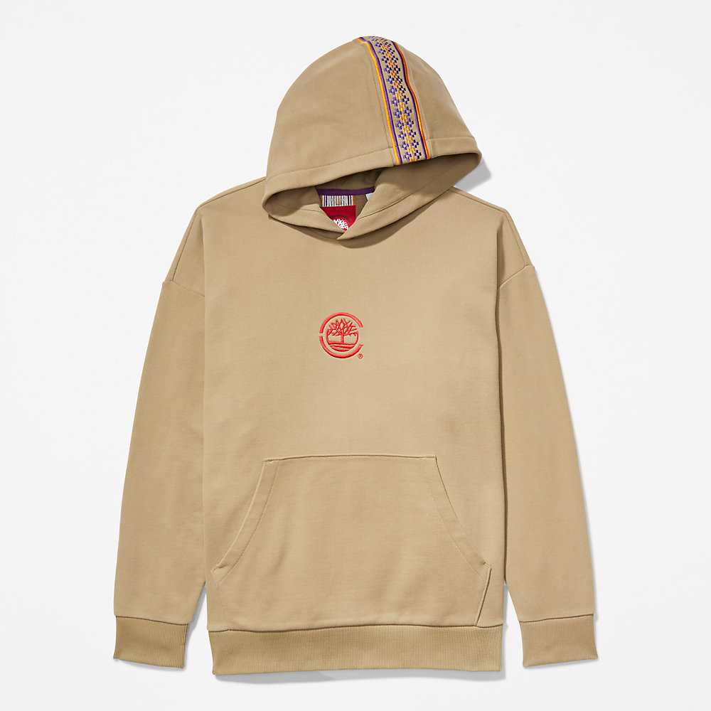 Men's Timberland CLOT x Timberland® Hoodie Khaki | UAE-4279016