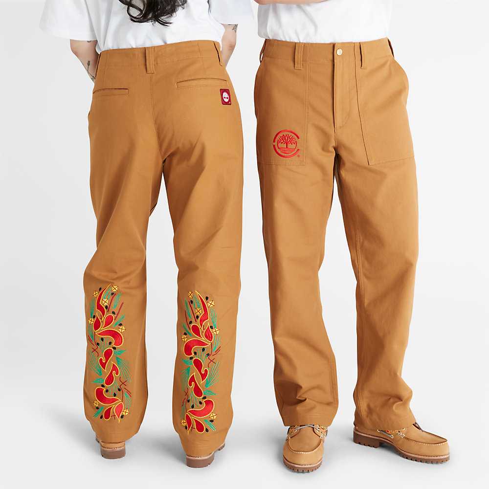 Men's Timberland CLOT x Timberland® Pants Brown | UAE-7826490