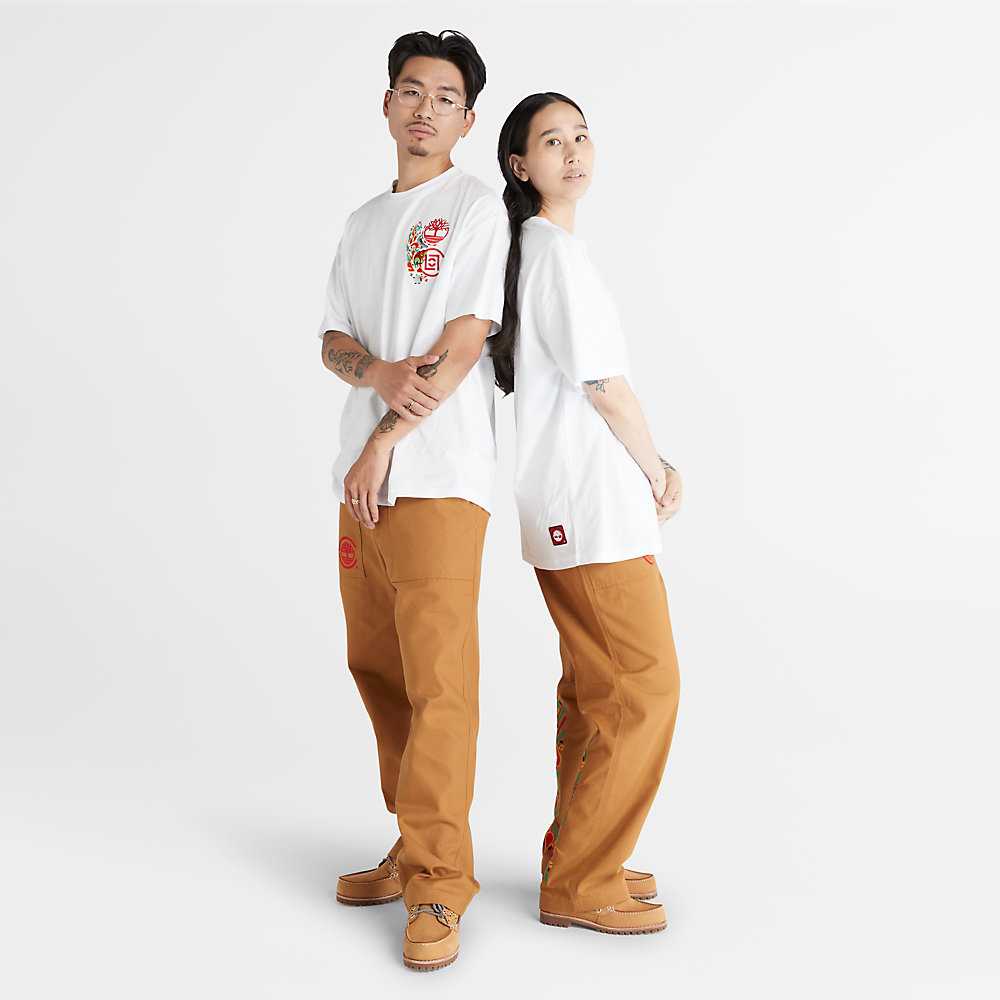 Men's Timberland CLOT x Timberland® Pants Brown | UAE-7826490