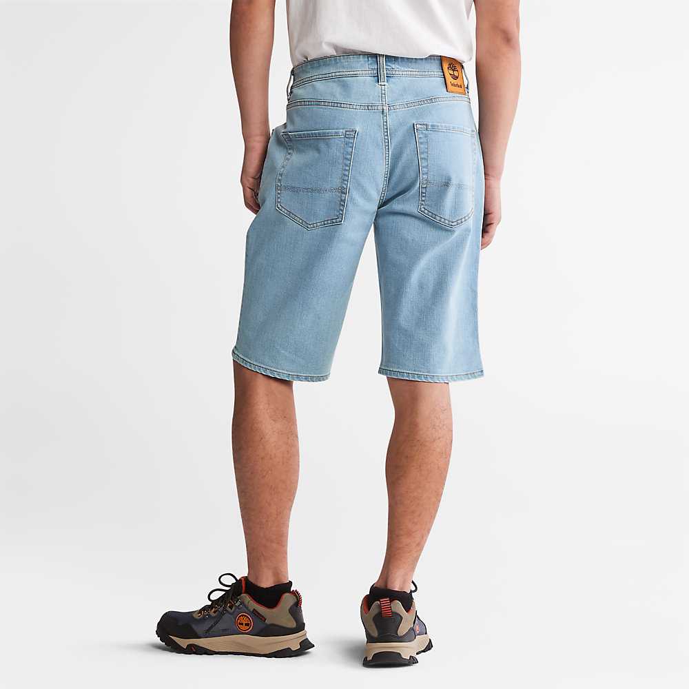 Men's Timberland Canobie Lake Shorts Light Blue | UAE-4850293