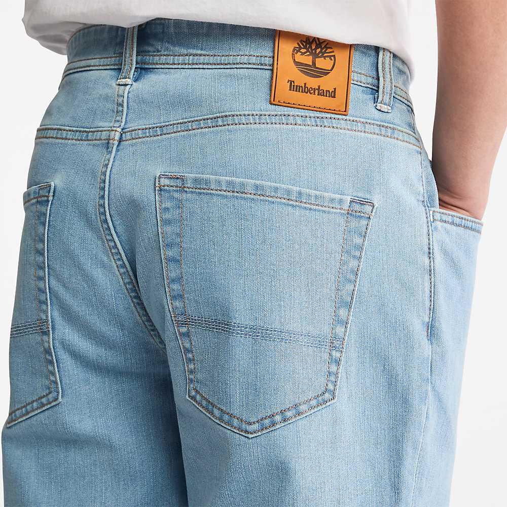 Men's Timberland Canobie Lake Shorts Light Blue | UAE-4850293